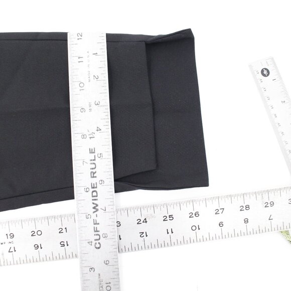 NWT Zara pants women's 4 Asymmetric Hem black cotton blend career preppy work - Picture 9 of 15